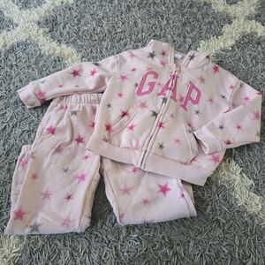 GAP Kids Light Pink Star Sweatsuit Set 5T